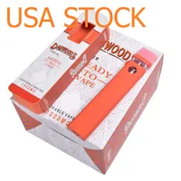 USA Stock Dabwoods Einweg-Vape-Pod-Gerät E-Zigaretten leere Vapes Pod 1 ml dicke Öl-Verdampferstifte wiederaufladbar 280 mAh eingebauter Akku Snap-on-Spitzen