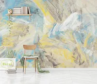 壁紙バカルパノーアブストラクトブルー壁画3D PO壁紙ハンドオイルペインティングホームウォール装飾モダン壁画キャンバスペイパルドレ