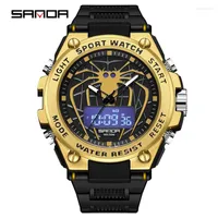 Wristwatches Sanda Sport Watch Men's G Style Digital Quartz Men Top Brand Military 50M Waterproof Clock Relogio Masculino