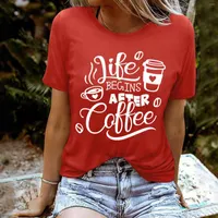 Women's T Shirts Short-sleeved Simple Letter Printing T-shirt Casual Summer Women's Top Blouse Women