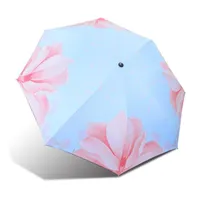 Frauen kreativer weiblicher Griff Regenschirme sonniger s￼￟er 200pcs/Los und Spitze Anti-UV-Regen-Getr￤nke-Getr￤nke Regentschaftsrebrella Umbralla UOIOD