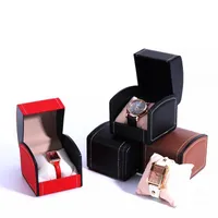Watch Boxes Cases Organizer Packaging PU Leather Highend Storage Flip Display Jewelry Case Gift 230131