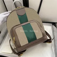 Ophidia small backpack Beige ebony canvas Italy Green and red Web Purse Wallet Luxurys Designers Backpacks Style 547965