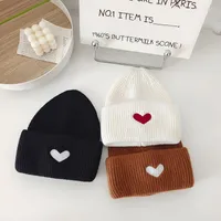 Berets 2023 Korean Version Of Love Embroidery Women's Autumn And Winter Warm Knitted Hat Tide Student Pullover Cold