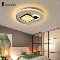 Ceiling Lights Black White LED Light For Living Room Bedroom Kitchen Dining Indoor Home Decor Modern Round Lamps