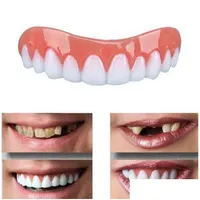 Otro higiene bucal 1pc dientes postizos superiores sile simaci￳n falsa blanqueamiento de l￡grimas dentales herramienta de cepillo de color blanqueo de gota de entrega salud
