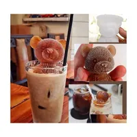 Baking Moulds Mods Teddy Bear Ice Cube Maker Tray Sile Mold Chocolate Mod Whiskey Wine Drink Coffee Cream Decorbaking Drop Delivery Dhvxe