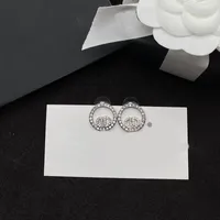 Designer Luxury Brooches For Womens Silver Letter Brooch Diamond Accessories Breastpins Women Fashion Dress Pins Wedding Breastpin 2302014QS