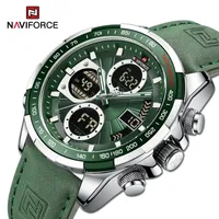 Wristwatches NAVIFORCE Top Brand Watches Mens Military Sport Leather Waterproof Day and Date Display Big Clock Watch Male Relogio Masculino 230201