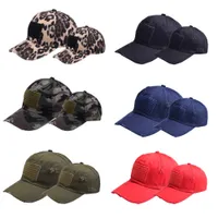 Parent -child American flag embroidered baseball cap Men's leopard camouflage sun hats hip -hop hat outdoor sports XY685