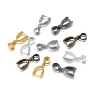 Clasps Hooks 50pcs/Lot Gold Copper Pendant Hook Bails Clips Clips for Jewelry Making Diy Necklace Pendants Clasp 930 T2 Drop Dhcfb
