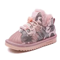 Boots Baby Shoes Children Casual Footwear Snow Plus Velvet Boysgirls Thick Warm Camouflage E14038