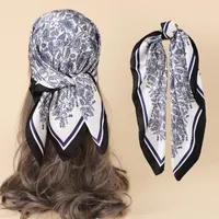 Scarves Fashion Hijab Scarf For Women Small Handkerchief Neck Square Headband Cute Shawls Bandana Head Scarfs Ladies 70 70CM