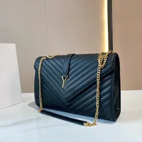 Designer Womens Bags Fashion Lady Chain Shoulder Bag Letters Designed Leather Evening Bags 3 Colors