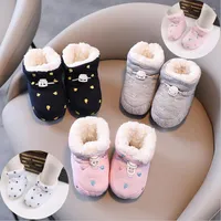 Boots Lovely Baby Autumn Winter Girl Boys Warm Shoes Solid Fashion Toddler Fuzzy Balls First Walkers Kid 0-18M