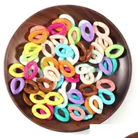 Chains 550Pcs Lot Mixed Color Acrylic Flat Twist Oval Open Ring Beads Connector Link Chain For Necklace Bracelet Making Colorf 1188 Dhxba
