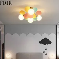 Taklampor Moderna lampor Multicolor Flower for Children's Room Living Lamp LED inomhusbelysningsarmaturer
