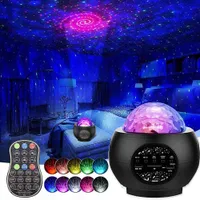 Galaxy Starry Sky Projector Night Light Child USB Music Player Star Night Light Romantic Projection Lamp For Kids Christmas Gift