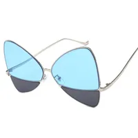 Children'S Sunglasses Girls Boys Beach Ultraviolet-Proof Personality Bibutterfly Glasses Street Shooting Concave E11195