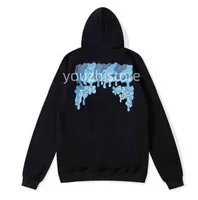 Men&#039;s Hoodies Sweatshirts 2023 %60 Off Style Trendy Fashion Sweater Painted Crow Stripe Loose Hoodie and Women&#039;s Coatjqm1off T-shirts Of5dkt