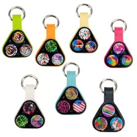 7Styles Decompression Toy Party Favor Plastic Metal Magnetic Stone Extruded Throw Up Three Stones for Kids Gift Relieve Anxiety Removable Key Buckle Compact