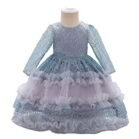 Girl's Dresses Baby Kids Clothes Childrens Clothing Birthday Party Formal Ball Gown Princess Fluffy Wedding E22634