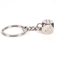 Keychains Creative Poker Soccer Model Key Chain Metal Alloy Personality Dice Car Ring