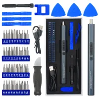 Electric Screwdriver WOZOBUY Electric Screwdriver 50 in 1 Electric Screwdriver Set Rechargeable Repair Tools Kit with Type-C for Smartphones Toys PC 230201
