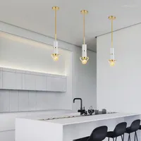 Pendant Lamps Nordic Led Lights Creative Bedside Crystal Lamp Luxury Living Room Background Wall Restaurant Bar Hanging