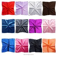 Scarves 20 Pcs Chiffon Scarf Square Handkerchief Satin Neck For Women Girls Ladies Favor Solid Stain Neckerchief Dance
