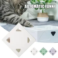 Cat Toys 7 Holes Interactive Automatic Feather Mice Obsessed Fun For Indoor Cats USB Rechargeable Supplies Pet Products