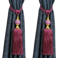 Home Decor Other 2Pcs Curtain Tassel Fringe Tie Backs Hanging Belt Ball Ropes Holdback Buckles Clasp Clips Accessories