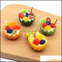 Party Favor Simation Food Smoothie Milk Fruit Fishing Decoration Fun Miniature Play Doll House Craft Model Drop Delivery Home Garden Dhcvc
