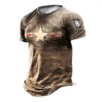 Мужские рубашки мужская рубашка Tee Star Graphic Prints Crew Nece 3D Print Outdoor Street Clotheve Clothing одежда винтажная спорта 2023