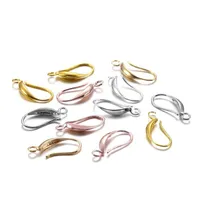 Clasps Hooks 12pcs 17x8mm Copper Rose Rose Gold French arring Entring Settings for Diy Jewelry Making Resountings Excalies 1237 Q2 ​​D Dhsyq