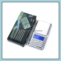 Weighing Scales Mini Electronic Digital Scale Jewelry Weigh Nce Pocket Gram Lcd Display 500G 0.1G 200G 0.01G With Retail Package Dro Otd09