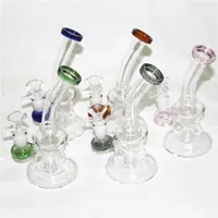Hookahs 14cm glass bong with percolator mini bongs dab rig oil rigs 14mm Glass herb bowl quartz banger nail