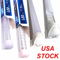 Led Tube Lights 144W 8Ft 4Ft 72W Integrated T8 SMD2835 High Bright Transparent Cover AC 85-265V Linkable Low Bay Shop Wall Ceiling Mounted Lights