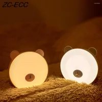 Table Lamps ZC-ECC LED Cartoon Touch Night Light Dimmable Desk Lamp Mini Cute Bear USB Charging Eye Protection For Kids