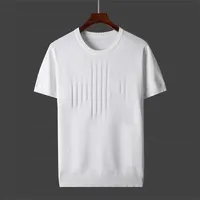 Men's T-Shirts 2021 New Summer Men's T-shirt Solid Color Pullover Men Causal O-neck Basic Sweater Male Classical Tops Soft Knitted Tees D217 Y2302