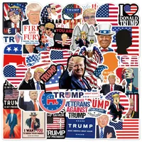 Donald Trump Naklejki 50pcs Trump Naklejki USA Flagowe naklejki American Flag L50-118
