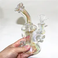 Hookahs glass bong dab oil rigs bubbler mini glass water pipes with 14mm slide bowl piece ash catcher quartz nails