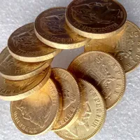 Pełna jakość France Copy Sets (1862-1870) -A-B Napoleon Made Gold Brass-splated Piękne 10pcs 20 francs monety high z PFGRM