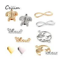 Charms Infinite Love Turtle World Map For Jewelry Making Alloy Gold Sier Charm Fit Diy Necklaces Bracelets Drop Delivery Findings Com Otk91
