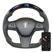 Rodas de direção LED de carro para Tesla Modelo Y Carber Racing Wheel Accessorie Interior