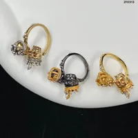Brand Skull Skeleton Rings For Men women Rock Punk Unisex Crystal Black Gold Color Biker Ring Male Fashion Skull Jewelry Wholesale