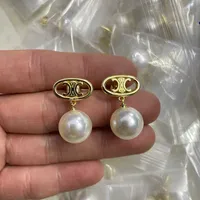 Designer cels earrings Pearl Pendant Earrings Simple Fashion Elegant Recommendation T42Q