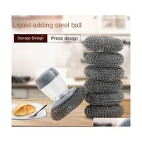Other Kitchen Tools Cleaning And Brushing Liquid Storage Tank Steel Ball Dishwashing Basin Cleanings Washer Dishwashings Brush Drop Dhfsg