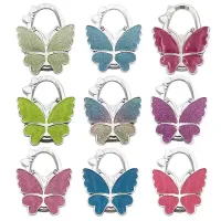 Hook Butterfly Handbag Hanger Glossy Matte Butterfly Mesa plegable para bolso de bolsa Nuevo