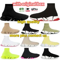 2023 Socks Casual Shoes Autumn boots Paris Second Generation Sock Speed 2.0 Shoes Womens Designer Sock Booties Flat Heel Thick Sole High Top Ankle Boot With Box